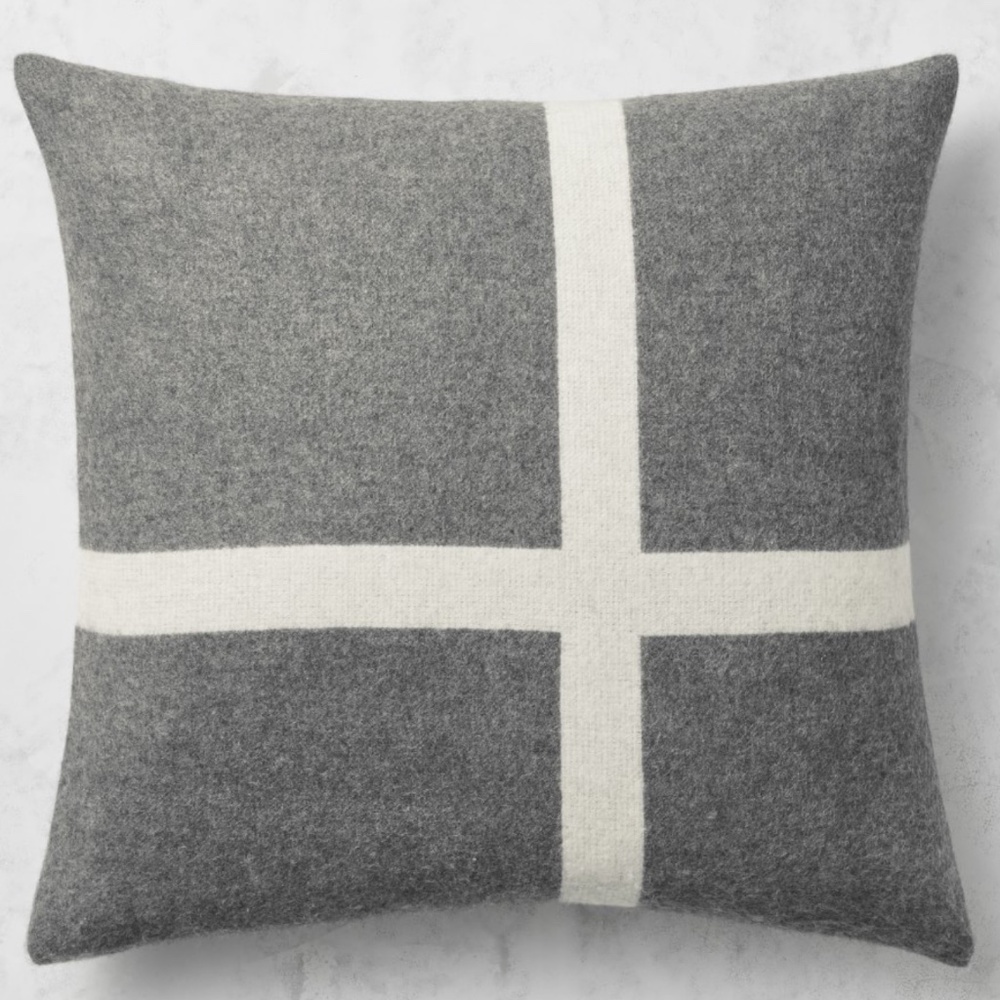 Williams Sonoma Cashmere & Wool Equestrian Pillow Cover